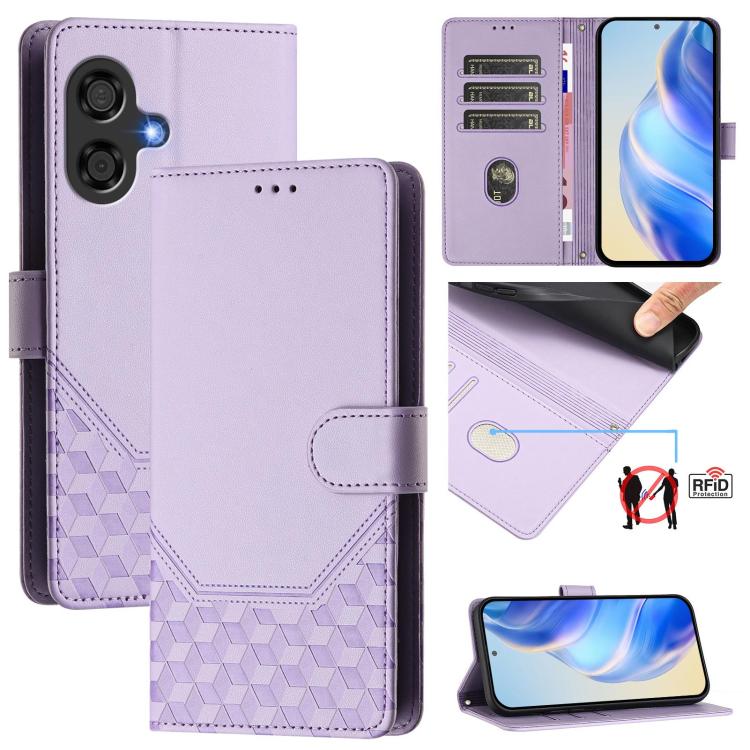 Honeycomb Embossing RFID Leather Phone Case, For Coolpad C16, For Coolpad X100, For Coolpad Cool 40i