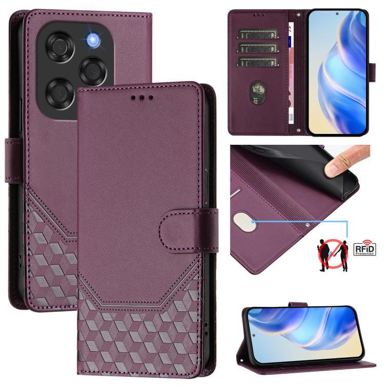 Honeycomb Embossing RFID Leather Phone Case, For Coolpad C16, For Coolpad X100, For Coolpad Cool 40i