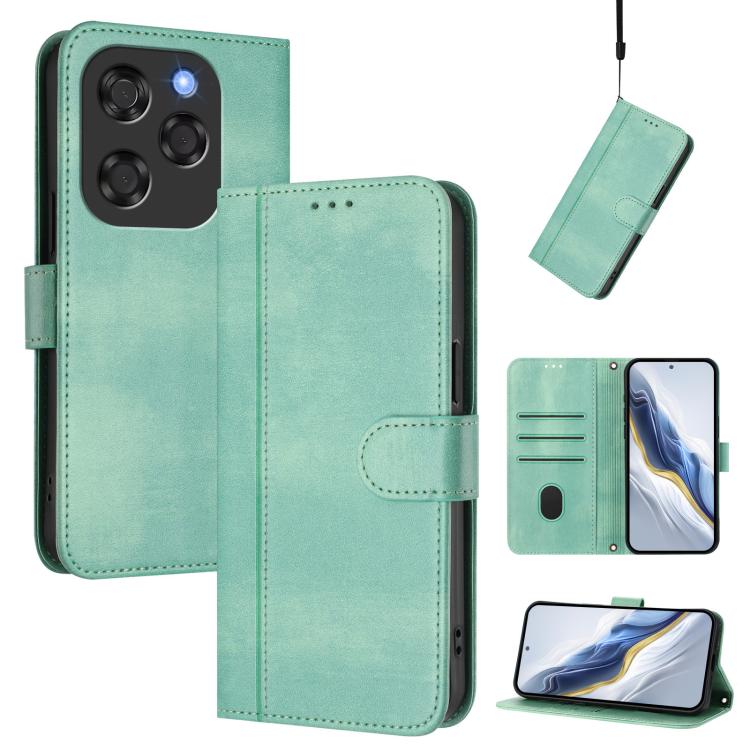 Line Splicing Buckle Retro Leather Phone Case, For Coolpad C16, For Coolpad X100, For Coolpad Cool 40i