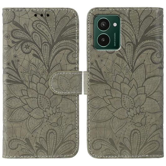 Lace Flower Embossing Flip Leather Phone Case, For HMD Pulse Pro