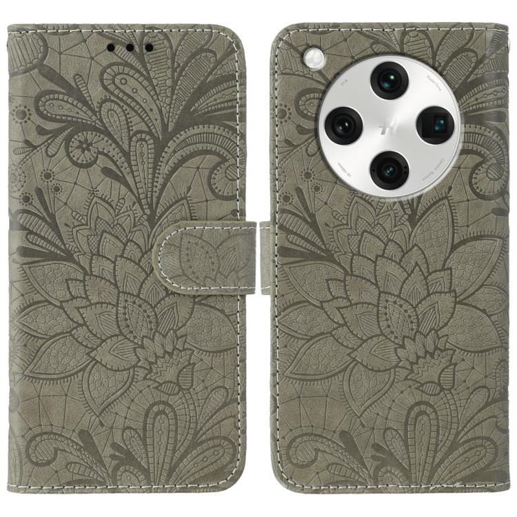 Lace Flower Embossing Flip Leather Phone Case, For OPPO Find X8 Pro