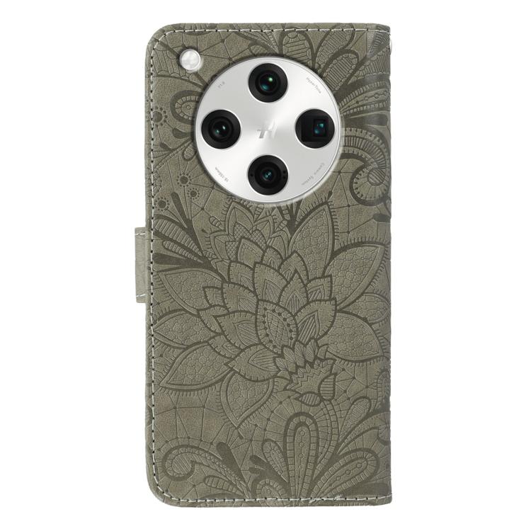Lace Flower Embossing Flip Leather Phone Case, For OPPO Find X8 Pro