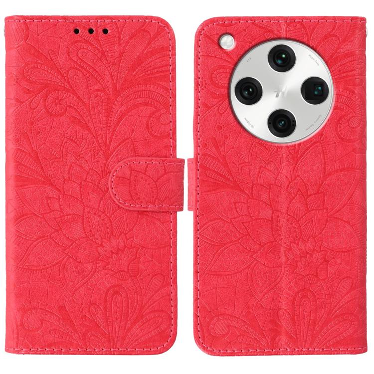 Lace Flower Embossing Flip Leather Phone Case, For OPPO Find X8 Pro