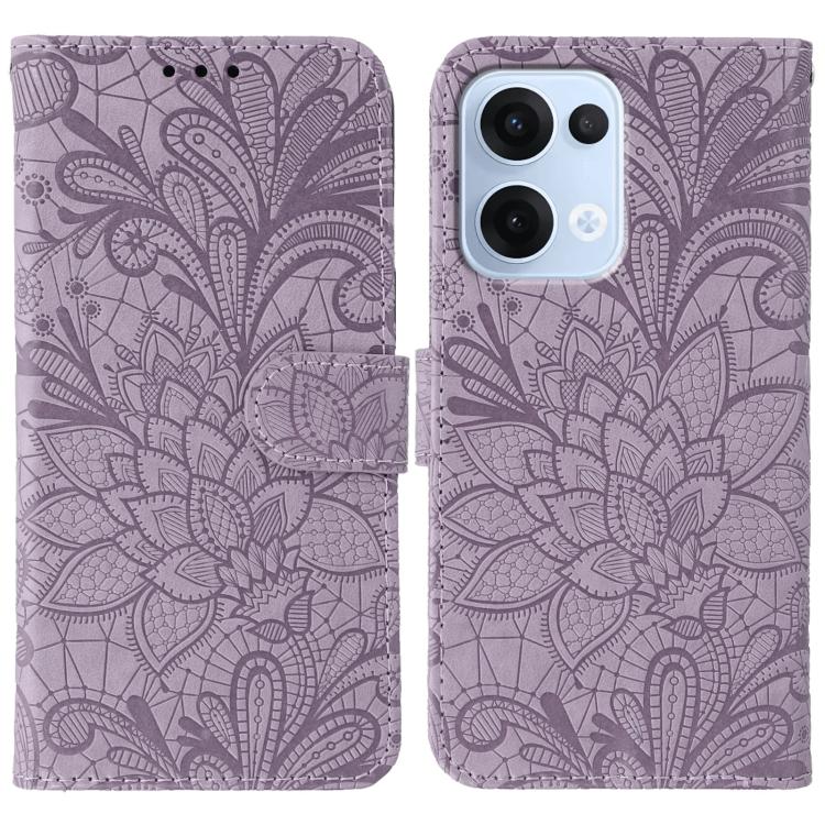 Lace Flower Embossing Flip Leather Phone Case, For OPPO Find X9, For OPPO A6 Pro 5G, For OPPO Find X9 Pro, For OPPO A5 Pro 5G Global, For OPPO Reno13 Pro 5G Global, For OPPO Reno13 5G Global, For OPPO Reno13 F 4G Global / 5G Global, For OPPO Find X8