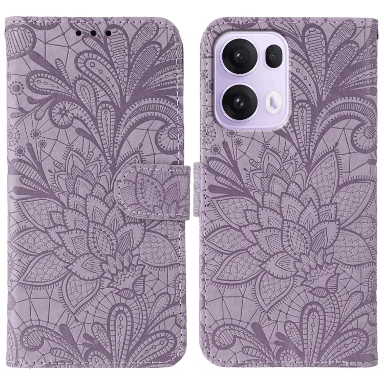 Lace Flower Embossing Flip Leather Phone Case, For OPPO Find X9, For OPPO A6 Pro 5G, For OPPO Find X9 Pro, For OPPO A5 Pro 5G Global, For OPPO Reno13 Pro 5G Global, For OPPO Reno13 5G Global, For OPPO Reno13 F 4G Global / 5G Global, For OPPO Find X8