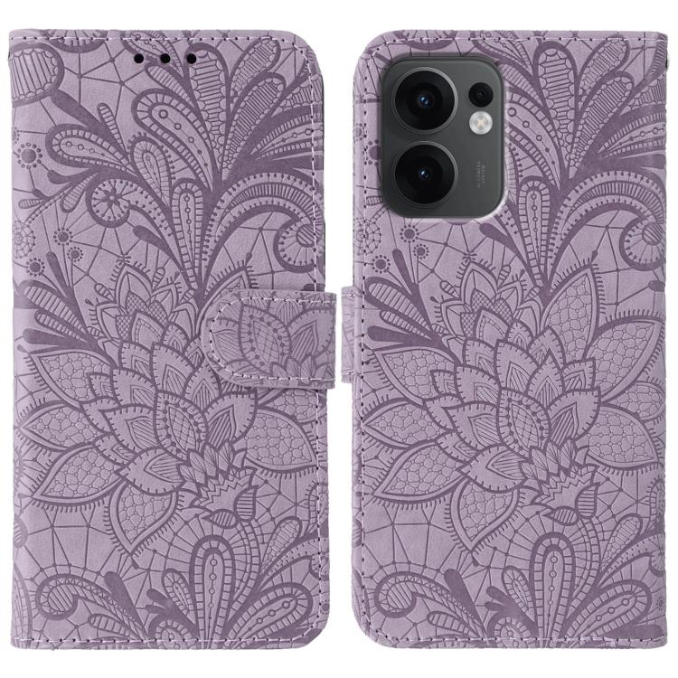 Lace Flower Embossing Flip Leather Phone Case, For OPPO Find X9, For OPPO A6 Pro 5G, For OPPO Find X9 Pro, For OPPO A5 Pro 5G Global, For OPPO Reno13 Pro 5G Global, For OPPO Reno13 5G Global, For OPPO Reno13 F 4G Global / 5G Global, For OPPO Find X8