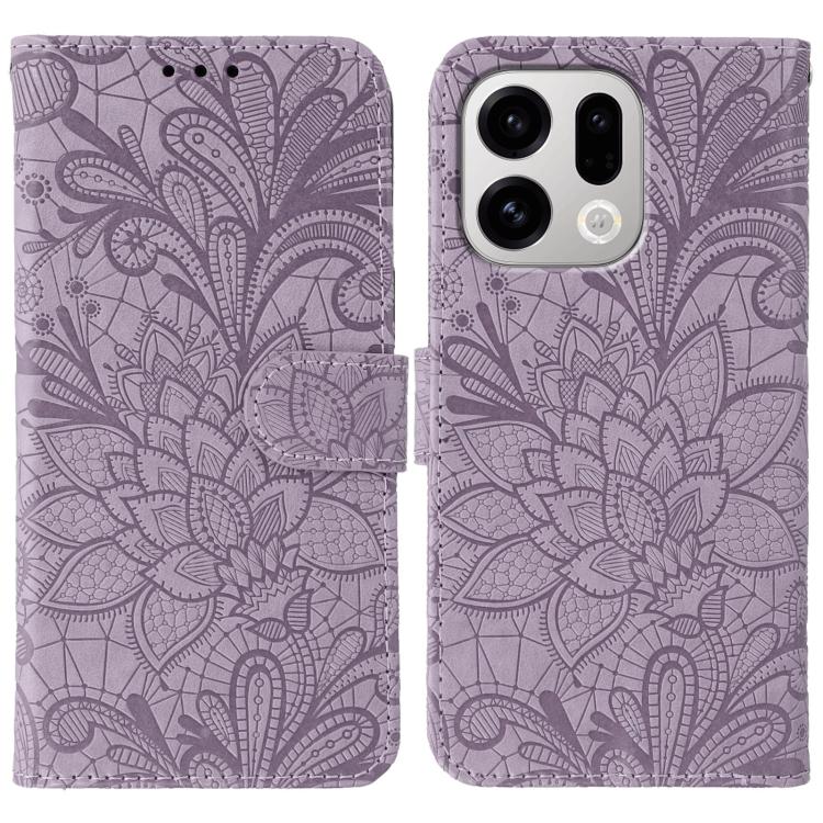 Lace Flower Embossing Flip Leather Phone Case, For OPPO Find X9, For OPPO A6 Pro 5G, For OPPO Find X9 Pro, For OPPO A5 Pro 5G Global, For OPPO Reno13 Pro 5G Global, For OPPO Reno13 5G Global, For OPPO Reno13 F 4G Global / 5G Global, For OPPO Find X8