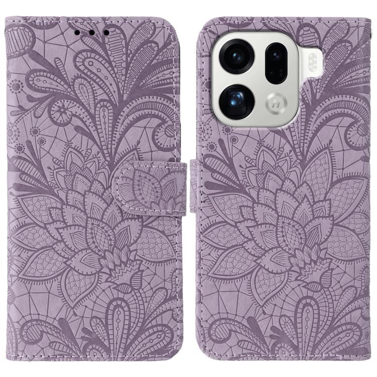 Lace Flower Embossing Flip Leather Phone Case, For OPPO Find X9, For OPPO A6 Pro 5G, For OPPO Find X9 Pro, For OPPO A5 Pro 5G Global, For OPPO Reno13 Pro 5G Global, For OPPO Reno13 5G Global, For OPPO Reno13 F 4G Global / 5G Global, For OPPO Find X8