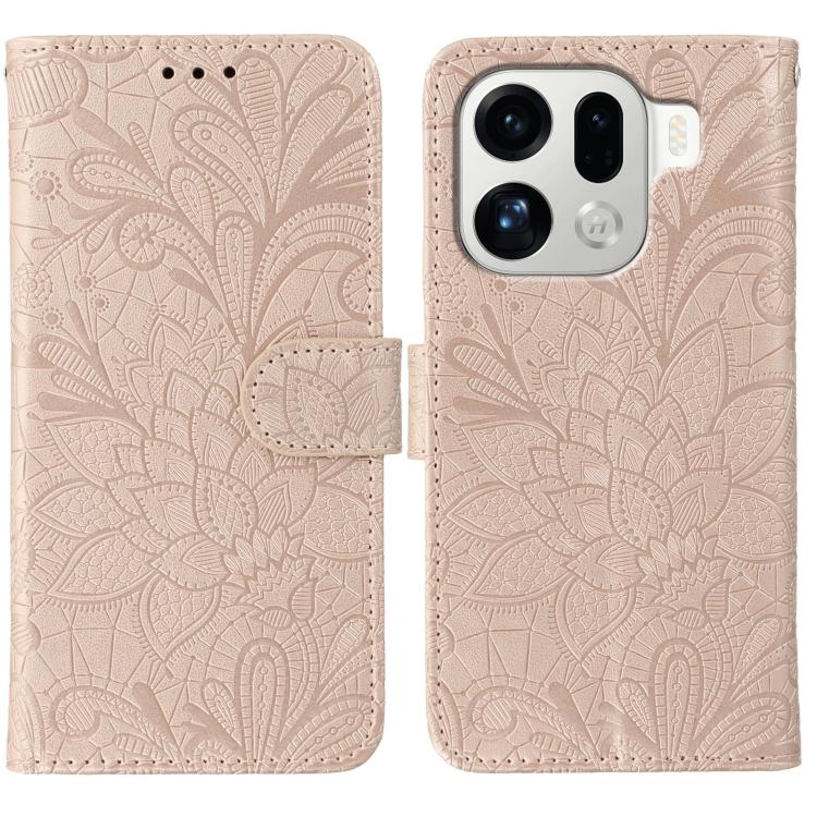 Lace Flower Embossing Flip Leather Phone Case, For OPPO Find X9, For OPPO A6 Pro 5G, For OPPO Find X9 Pro, For OPPO A5 Pro 5G Global, For OPPO Reno13 Pro 5G Global, For OPPO Reno13 5G Global, For OPPO Reno13 F 4G Global / 5G Global, For OPPO Find X8