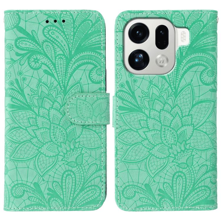 Lace Flower Embossing Flip Leather Phone Case, For OPPO Find X9, For OPPO A6 Pro 5G, For OPPO Find X9 Pro, For OPPO A5 Pro 5G Global, For OPPO Reno13 Pro 5G Global, For OPPO Reno13 5G Global, For OPPO Reno13 F 4G Global / 5G Global, For OPPO Find X8