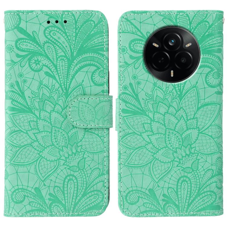 Lace Flower Embossing Flip Leather Phone Case, For Realme 14 Pro+, For Realme 14 Pro, For Realme 14x, For Realme GT 7 Pro