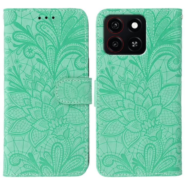 Lace Flower Embossing Flip Leather Phone Case, For ZTE Blade A35