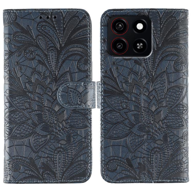 Lace Flower Embossing Flip Leather Phone Case, For ZTE Blade A35