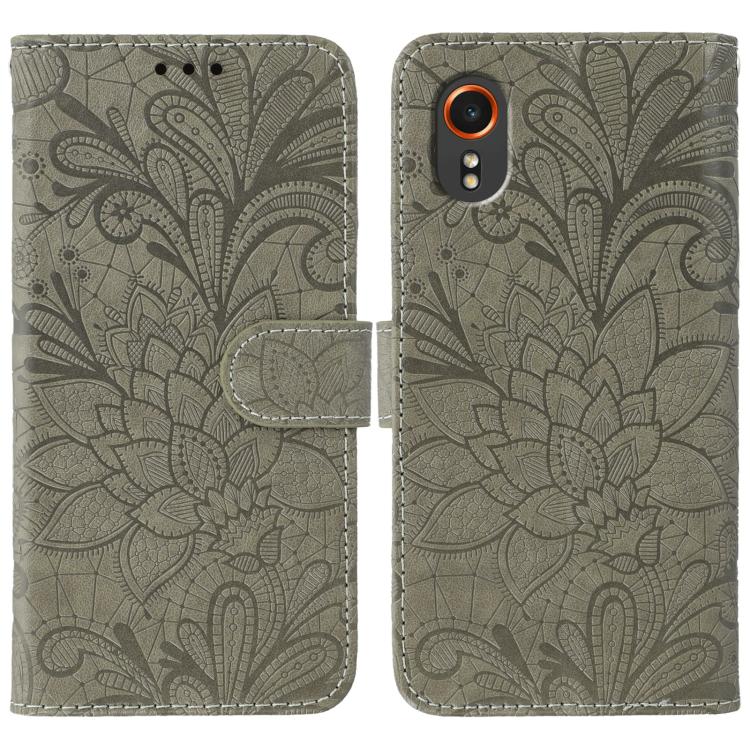 Lace Flower Embossing Flip Leather Phone Case, For Samsung Galaxy XCover7 Pro, For Samsung Galaxy XCover7