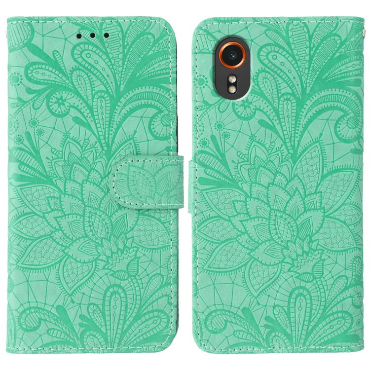 Lace Flower Embossing Flip Leather Phone Case, For Samsung Galaxy XCover7 Pro, For Samsung Galaxy XCover7