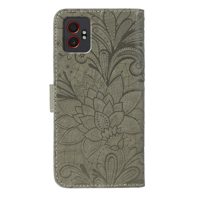Lace Flower Embossing Flip Leather Phone Case, For Samsung Galaxy XCover7 Pro, For Samsung Galaxy XCover7