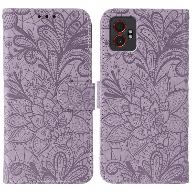Lace Flower Embossing Flip Leather Phone Case, For Samsung Galaxy XCover7 Pro, For Samsung Galaxy XCover7