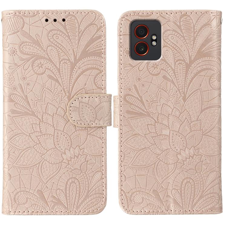 Lace Flower Embossing Flip Leather Phone Case, For Samsung Galaxy XCover7 Pro, For Samsung Galaxy XCover7