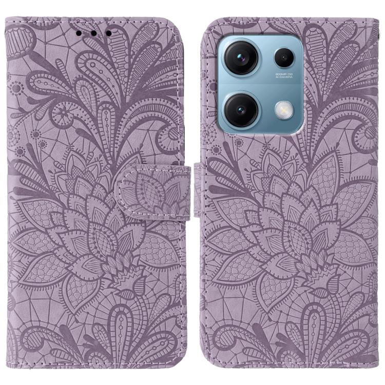Lace Flower Embossing Flip Leather Phone Case, For Redmi 15C 5G / 4G EU 173mm, For Redmi 15 5G Global / 15 4G SEA, For Redmi 15 5G / 4G EU 171mm, For Redmi 15C 5G / 4G Global 171mm, For Redmi Turbo 4 Pro 5G / Poco F7, For Redmi A5 4G 173.3mm           ...