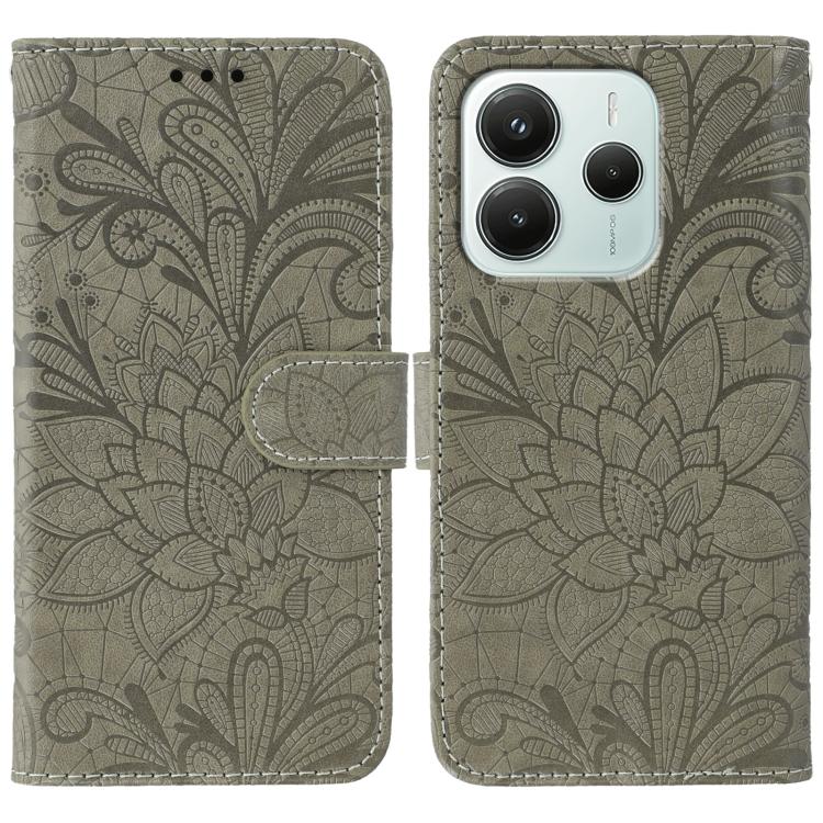 Lace Flower Embossing Flip Leather Phone Case, For Redmi Note 14 4G 164.84mm EU, For Redmi Note 14 Pro 4G Global, For Redmi Note 14 5G Global, For Redmi Note 14 4G 163.25mm Global
