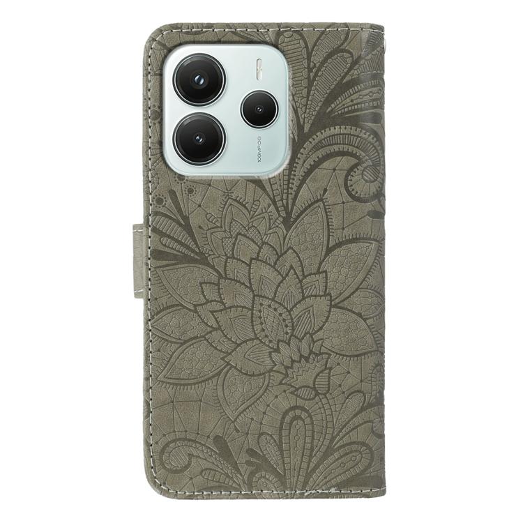 Lace Flower Embossing Flip Leather Phone Case, For Redmi Note 14 4G 164.84mm EU, For Redmi Note 14 Pro 4G Global, For Redmi Note 14 5G Global, For Redmi Note 14 4G 163.25mm Global