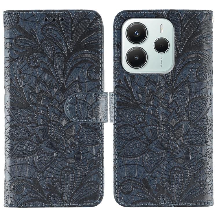 Lace Flower Embossing Flip Leather Phone Case, For Redmi Note 14 4G 164.84mm EU, For Redmi Note 14 Pro 4G Global, For Redmi Note 14 5G Global, For Redmi Note 14 4G 163.25mm Global