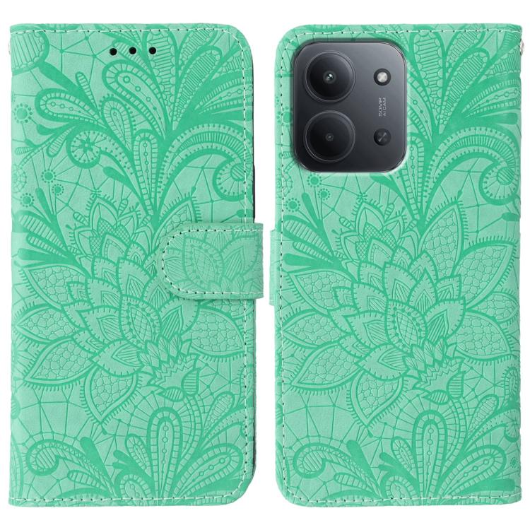 Lace Flower Embossing Flip Leather Phone Case, For Redmi 15C 5G / 4G EU 173mm, For Redmi 15 5G Global / 15 4G SEA, For Redmi 15 5G / 4G EU 171mm, For Redmi 15C 5G / 4G Global 171mm, For Redmi Turbo 4 Pro 5G / Poco F7, For Redmi A5 4G 173.3mm           ...