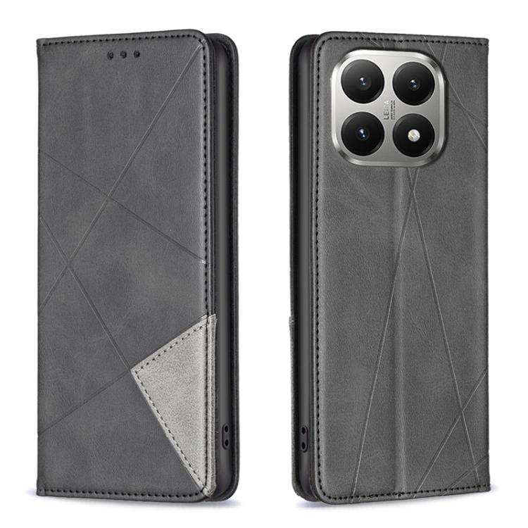 Rhombus Texture Magnetic Leather Phone Case, For Xiaomi 17T Pro 5G, For Xiaomi 17T 5G, For Xiaomi Poco M7 4G 169mm, For Xiaomi 15T Pro, For Xiaomi 15T 5G, For Xiaomi Poco C71, For Xiaomi Poco F7 Pro / F7 Ultra