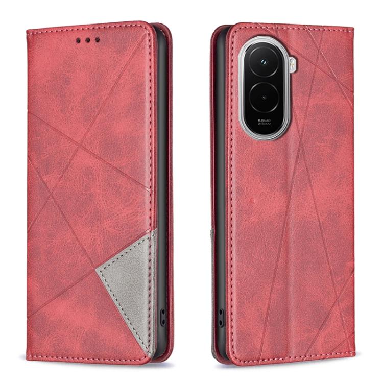 Rhombus Texture Magnetic Leather Phone Case, For Xiaomi 17T Pro 5G, For Xiaomi 17T 5G, For Xiaomi Poco M7 4G 169mm, For Xiaomi 15T Pro, For Xiaomi 15T 5G, For Xiaomi Poco C71, For Xiaomi Poco F7 Pro / F7 Ultra