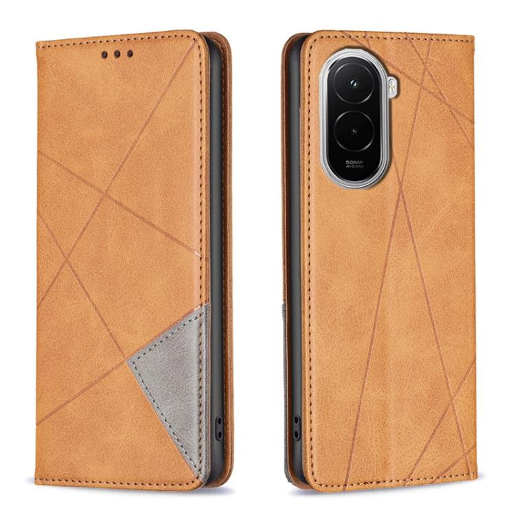Rhombus Texture Magnetic Leather Phone Case, For Xiaomi 17T Pro 5G, For Xiaomi 17T 5G, For Xiaomi Poco M7 4G 169mm, For Xiaomi 15T Pro, For Xiaomi 15T 5G, For Xiaomi Poco C71, For Xiaomi Poco F7 Pro / F7 Ultra