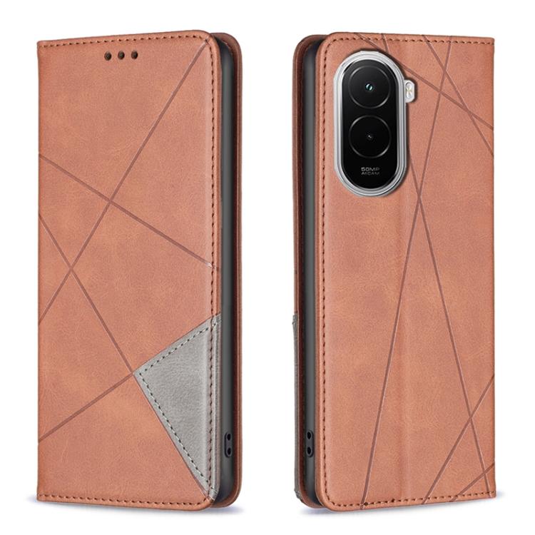 Rhombus Texture Magnetic Leather Phone Case, For Xiaomi 17T Pro 5G, For Xiaomi 17T 5G, For Xiaomi Poco M7 4G 169mm, For Xiaomi 15T Pro, For Xiaomi 15T 5G, For Xiaomi Poco C71, For Xiaomi Poco F7 Pro / F7 Ultra