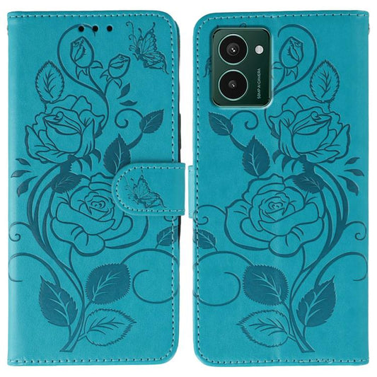 Rose Butterfly Embossed Leather Phone Case, For HMD Pulse Pro