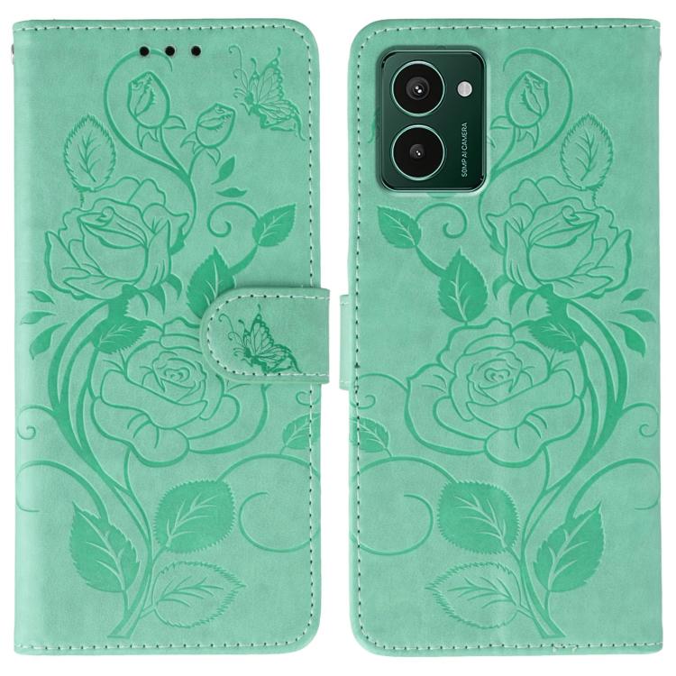 Rose Butterfly Embossed Leather Phone Case, For HMD Pulse Pro