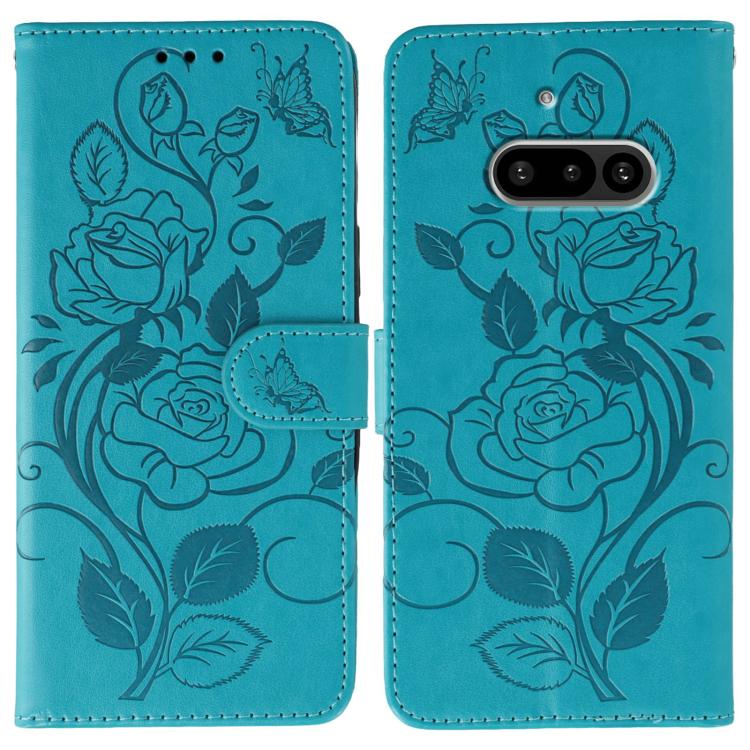 Rose Butterfly Embossed Leather Phone Case, For Nothing CMF Phone 2 Pro, For Nothing Phone 3a, For Nothing Phone 3a Pro, For Nothing CMF Phone 1