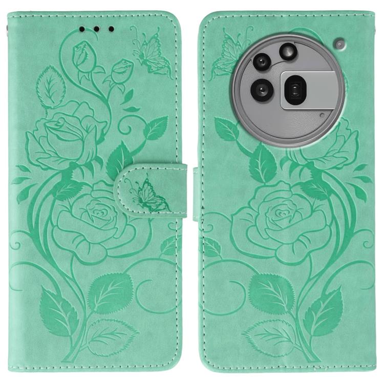 Rose Butterfly Embossed Leather Phone Case, For Nothing CMF Phone 2 Pro, For Nothing Phone 3a, For Nothing Phone 3a Pro, For Nothing CMF Phone 1