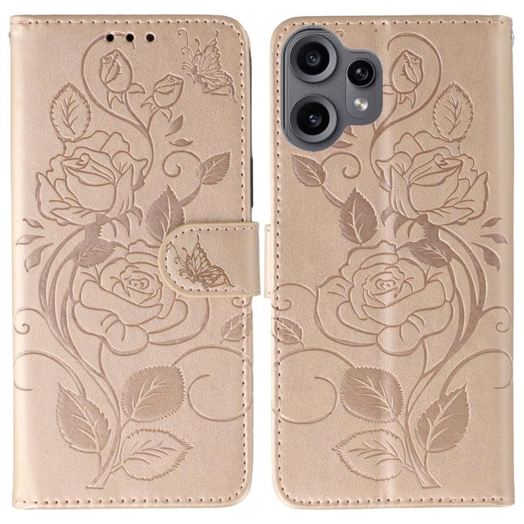 Rose Butterfly Embossed Leather Phone Case, For Nothing CMF Phone 2 Pro, For Nothing Phone 3a, For Nothing Phone 3a Pro, For Nothing CMF Phone 1