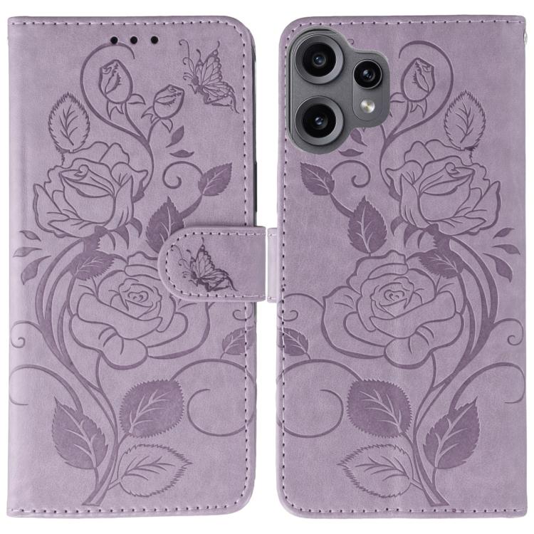Rose Butterfly Embossed Leather Phone Case, For Nothing CMF Phone 2 Pro, For Nothing Phone 3a, For Nothing Phone 3a Pro, For Nothing CMF Phone 1