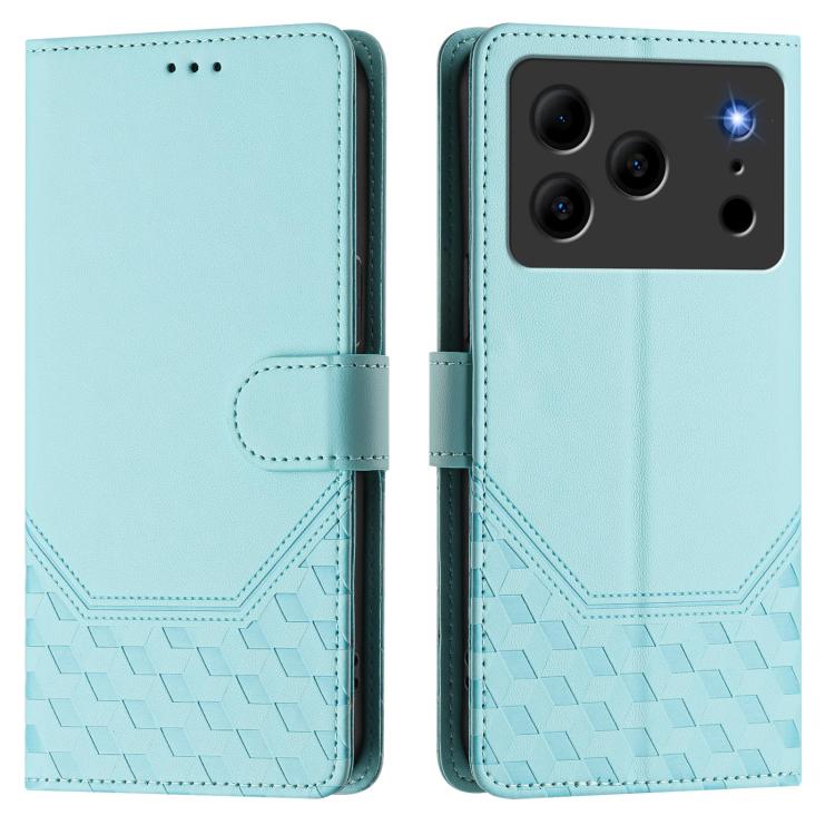 Honeycomb Embossing RFID Leather Phone Case, For Doogee Note 56 / Note 56 Pro, For Doogee N60 Pro, For Doogee Note 59 / Note 59 Pro