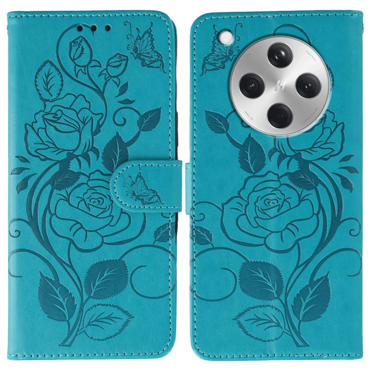 Rose Butterfly Embossed Leather Phone Case, For OPPO Find X9, For OPPO A6 Pro 5G, For OPPO Find X9 Pro, For OPPO A5 Pro 5G Global, For OPPO Reno13 Pro 5G Global, For OPPO Reno13 5G Global, For OPPO Reno13 F 4G Global / 5G Global, For OPPO Find X8