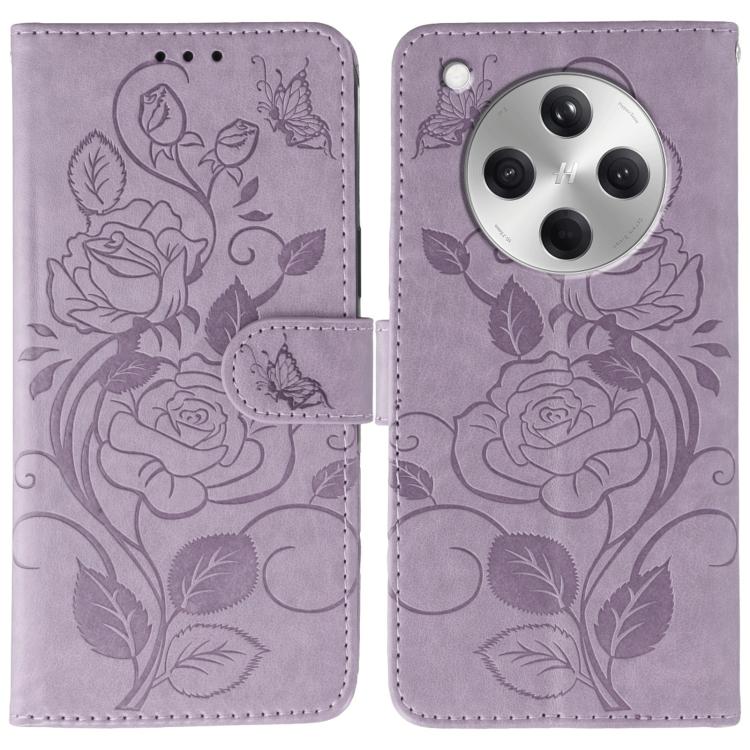 Rose Butterfly Embossed Leather Phone Case, For OPPO Find X9, For OPPO A6 Pro 5G, For OPPO Find X9 Pro, For OPPO A5 Pro 5G Global, For OPPO Reno13 Pro 5G Global, For OPPO Reno13 5G Global, For OPPO Reno13 F 4G Global / 5G Global, For OPPO Find X8