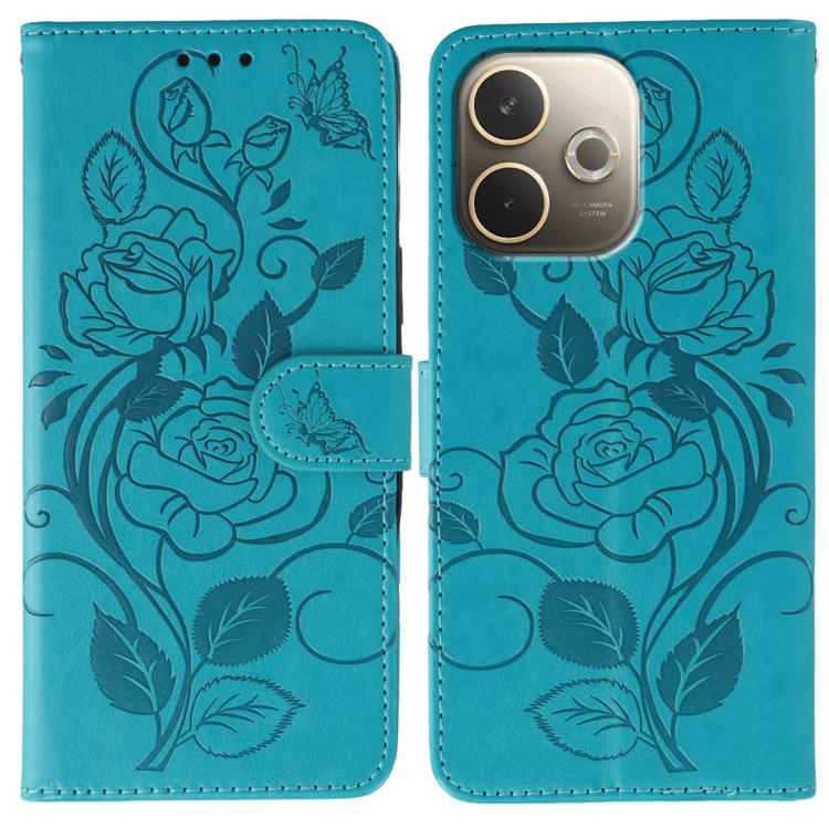 Rose Butterfly Embossed Leather Phone Case, For OPPO Find X9, For OPPO A6 Pro 5G, For OPPO Find X9 Pro, For OPPO A5 Pro 5G Global, For OPPO Reno13 Pro 5G Global, For OPPO Reno13 5G Global, For OPPO Reno13 F 4G Global / 5G Global, For OPPO Find X8