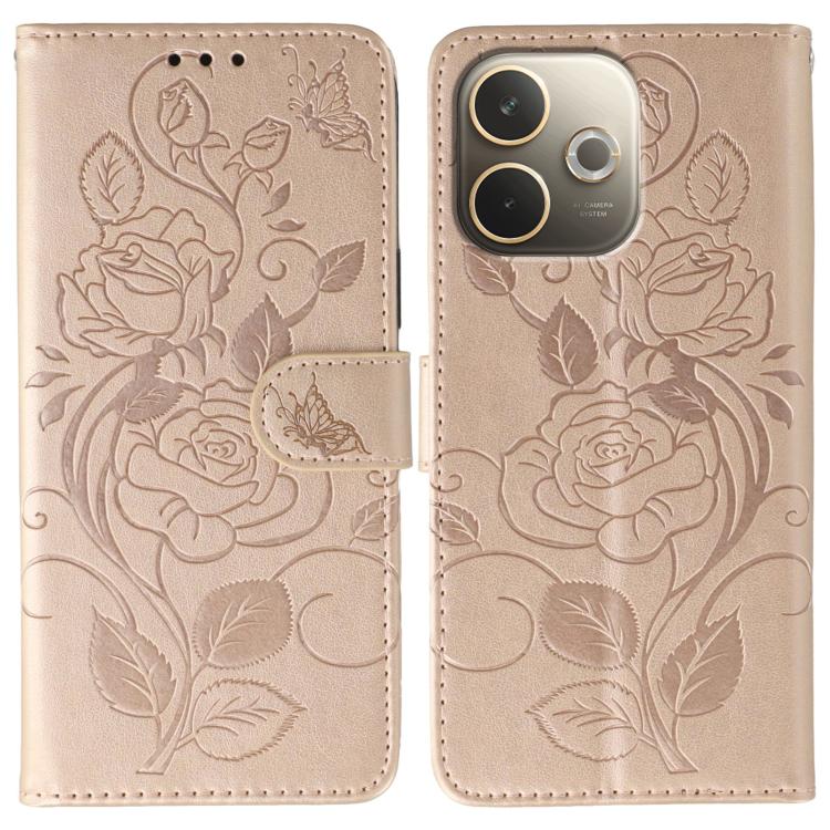 Rose Butterfly Embossed Leather Phone Case, For OPPO Find X9, For OPPO A6 Pro 5G, For OPPO Find X9 Pro, For OPPO A5 Pro 5G Global, For OPPO Reno13 Pro 5G Global, For OPPO Reno13 5G Global, For OPPO Reno13 F 4G Global / 5G Global, For OPPO Find X8