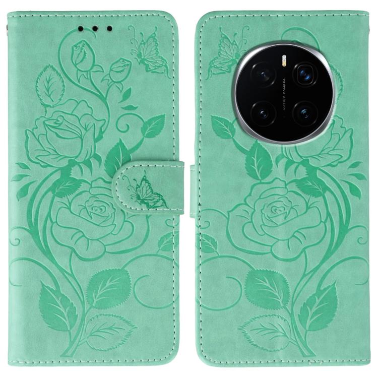 Rose Butterfly Embossed Leather Phone Case, For Honor Magic7 Lite / X9c, For Honor Magic7 Pro, For Honor X7c / Play 60 Plus, For Honor Magic6 Lite / X50 / X9b