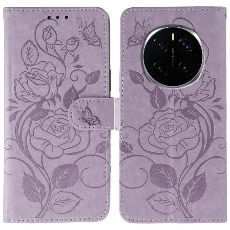 Rose Butterfly Embossed Leather Phone Case, For Honor Magic7 Lite / X9c, For Honor Magic7 Pro, For Honor X7c / Play 60 Plus, For Honor Magic6 Lite / X50 / X9b