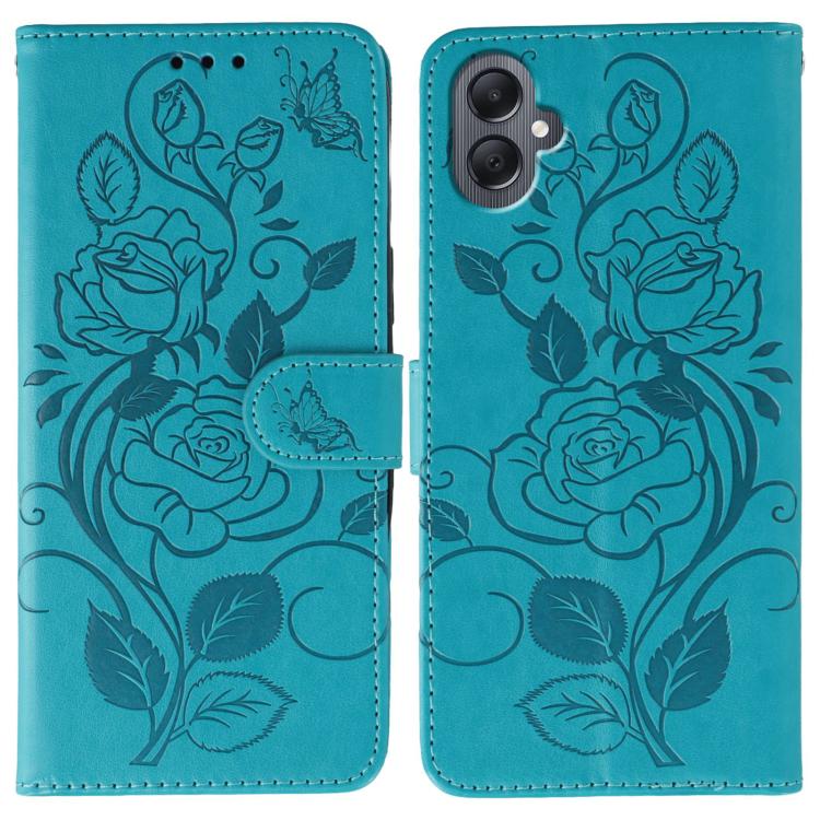 Rose Butterfly Embossed Leather Phone Case, For Samsung Galaxy A16 4G / 5G, For Samsung Galaxy A05