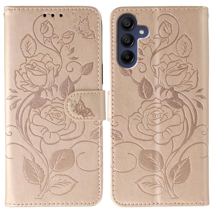Rose Butterfly Embossed Leather Phone Case, For Samsung Galaxy A16 4G / 5G, For Samsung Galaxy A05