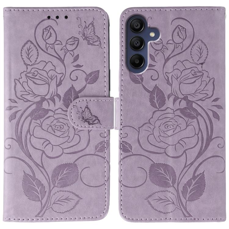 Rose Butterfly Embossed Leather Phone Case, For Samsung Galaxy A16 4G / 5G, For Samsung Galaxy A05