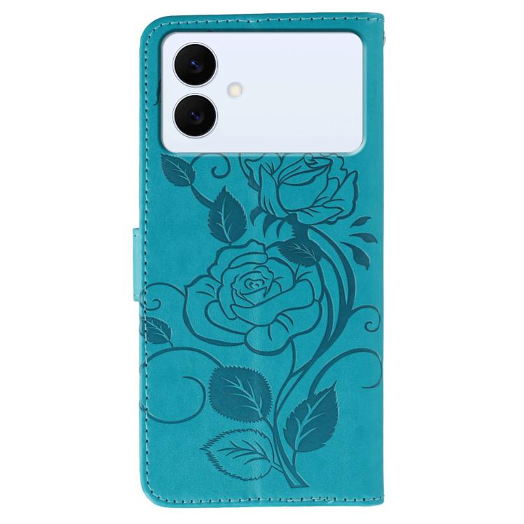 Rose Butterfly Embossed Leather Phone Case, For Samsung Galaxy S26 Edge 5G, For Samsung Galaxy S25 Edge 5G