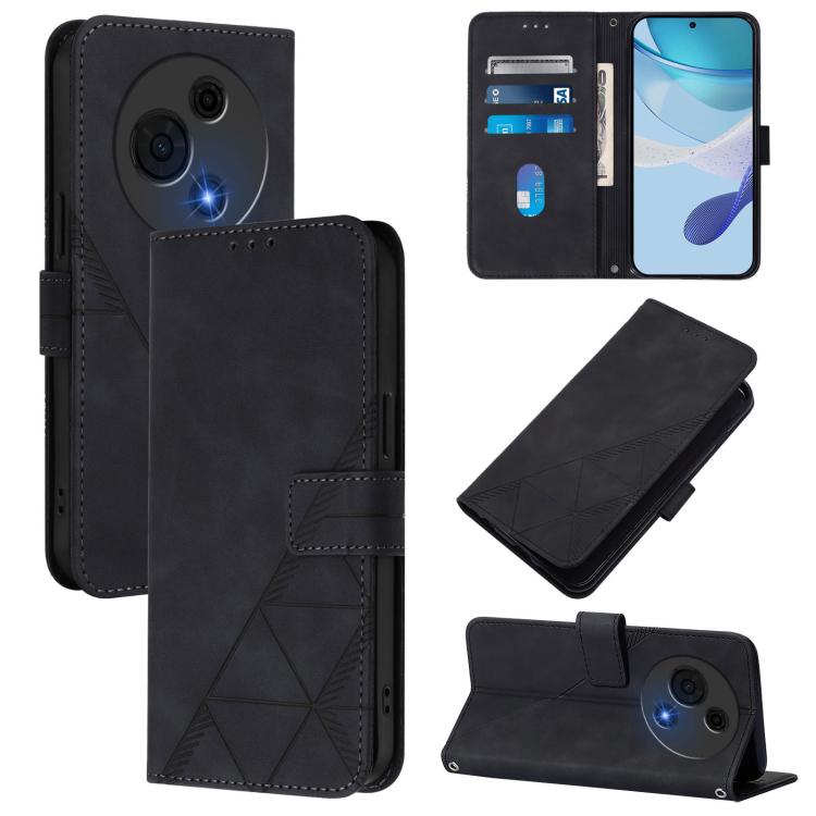 Crossbody 3D Embossed Flip Leather Phone Case, For TCL K32 5G / K33 5G, For TCL 60 NxtPaper, For TCL 605 / 60 SE