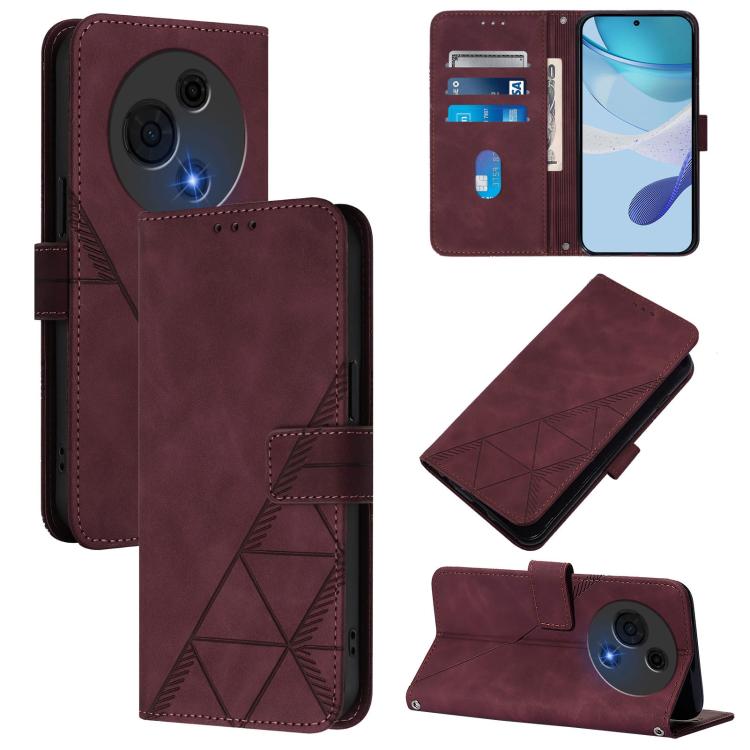 Crossbody 3D Embossed Flip Leather Phone Case, For TCL K32 5G / K33 5G, For TCL 60 NxtPaper, For TCL 605 / 60 SE